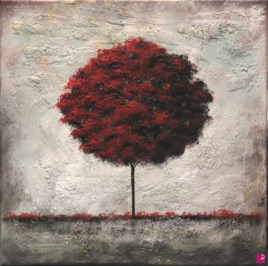 quadri in vendita online - albero rosso