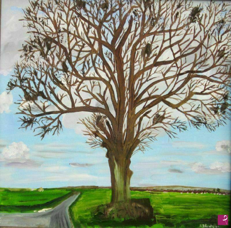 quadri in vendita online - albero Sacy le Grand - arbre Sacy le grand