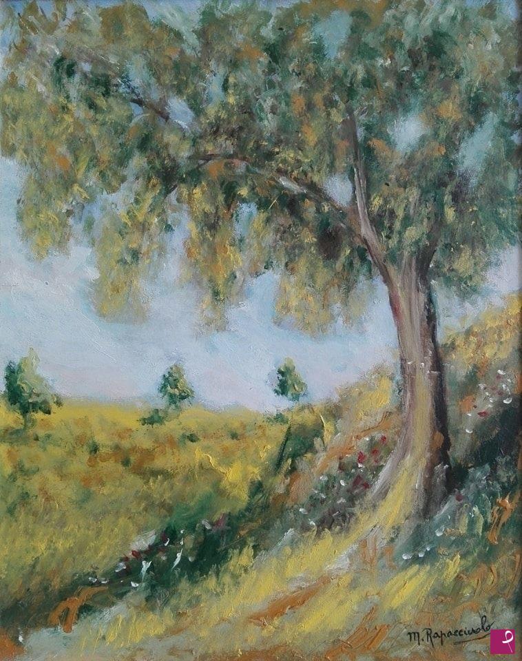 quadri in vendita online - Albero solitario