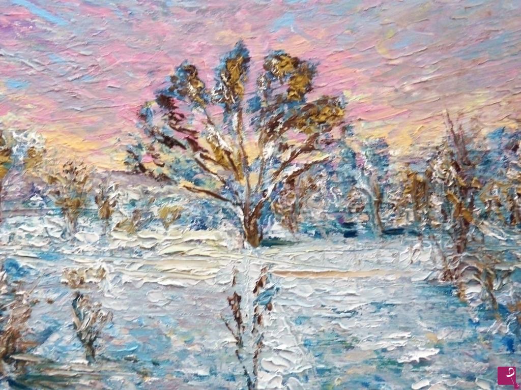 quadri in vendita online - albero sotto la neve