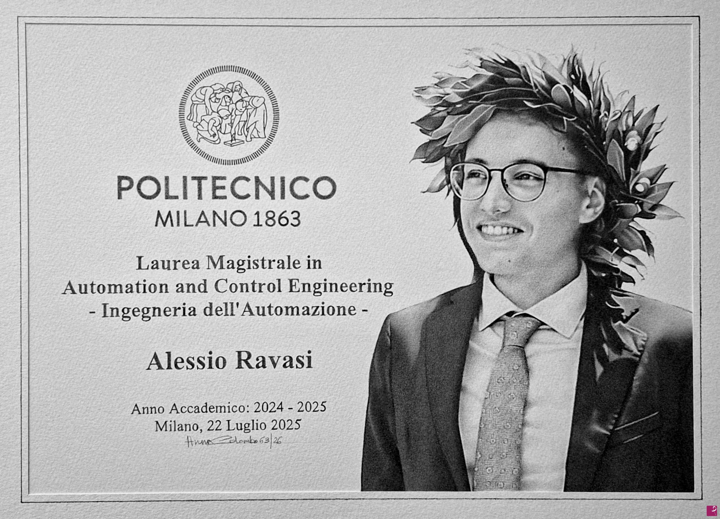 quadri in vendita online - Alessio Ravasi. Ritratto di Laurea.