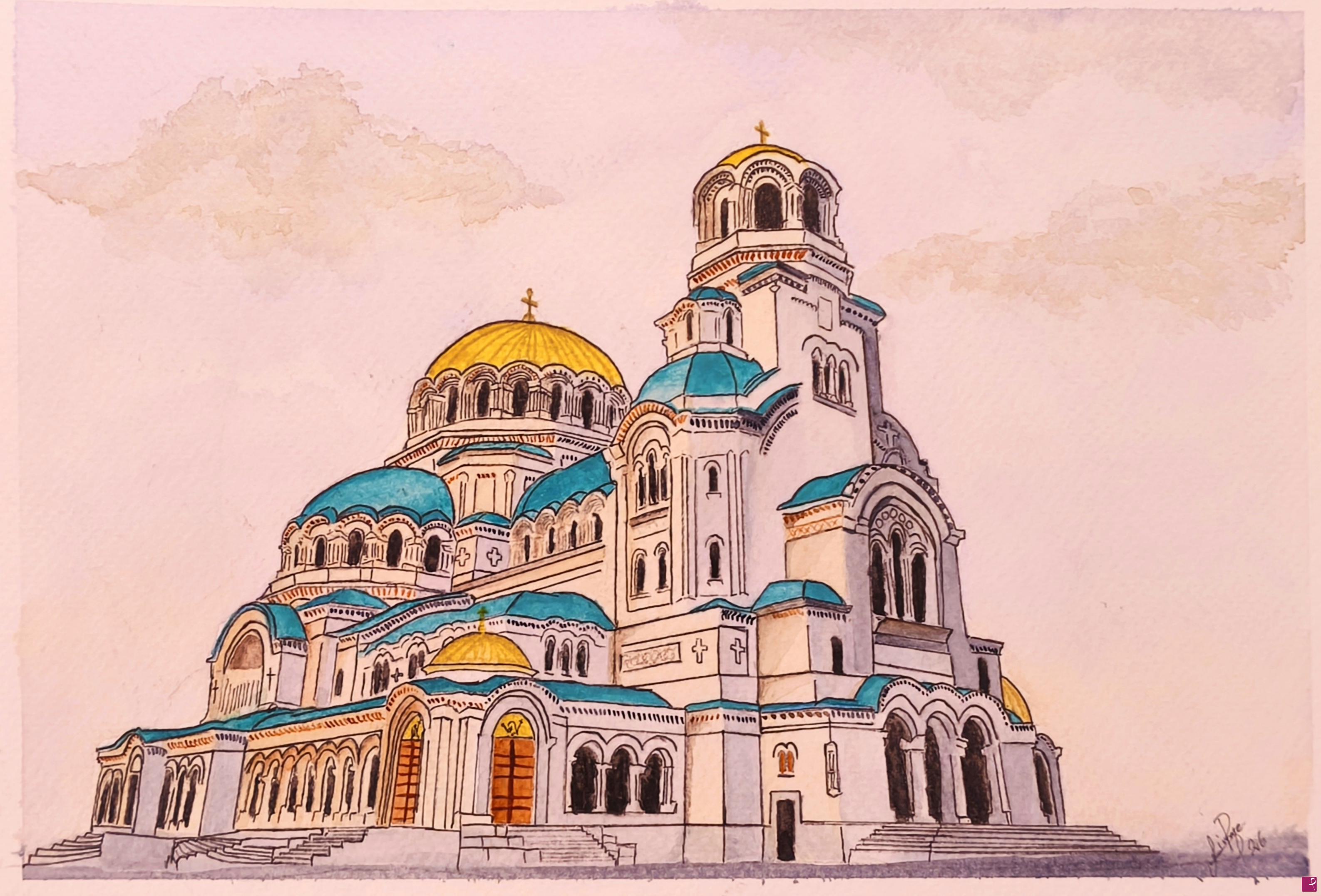 quadri in vendita online - Alexander Nevsky - duomo di Sofia (Bulgaria)