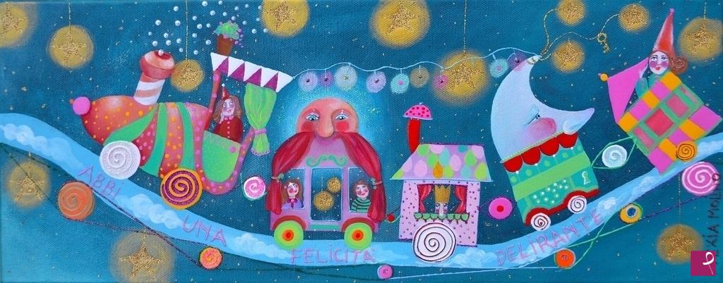 quadri in vendita online - Alexia Molino - Abbi una felicità delirante (20x50)