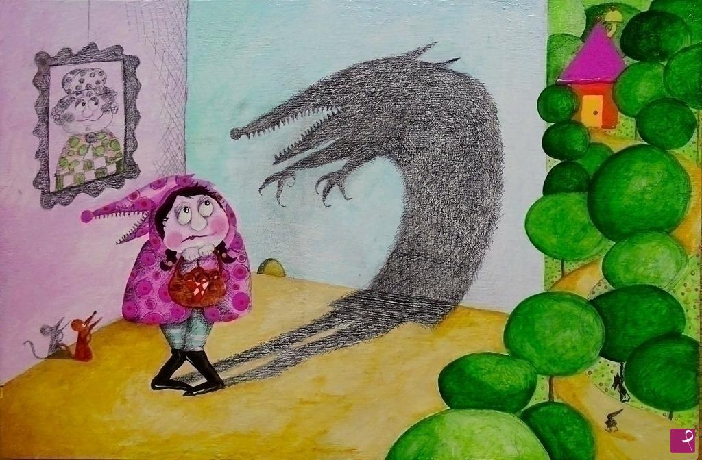 quadri in vendita online - Alexia Molino - Chi ha paura d'essere battuto, sia certo della sconfitta (24x36 su legno)