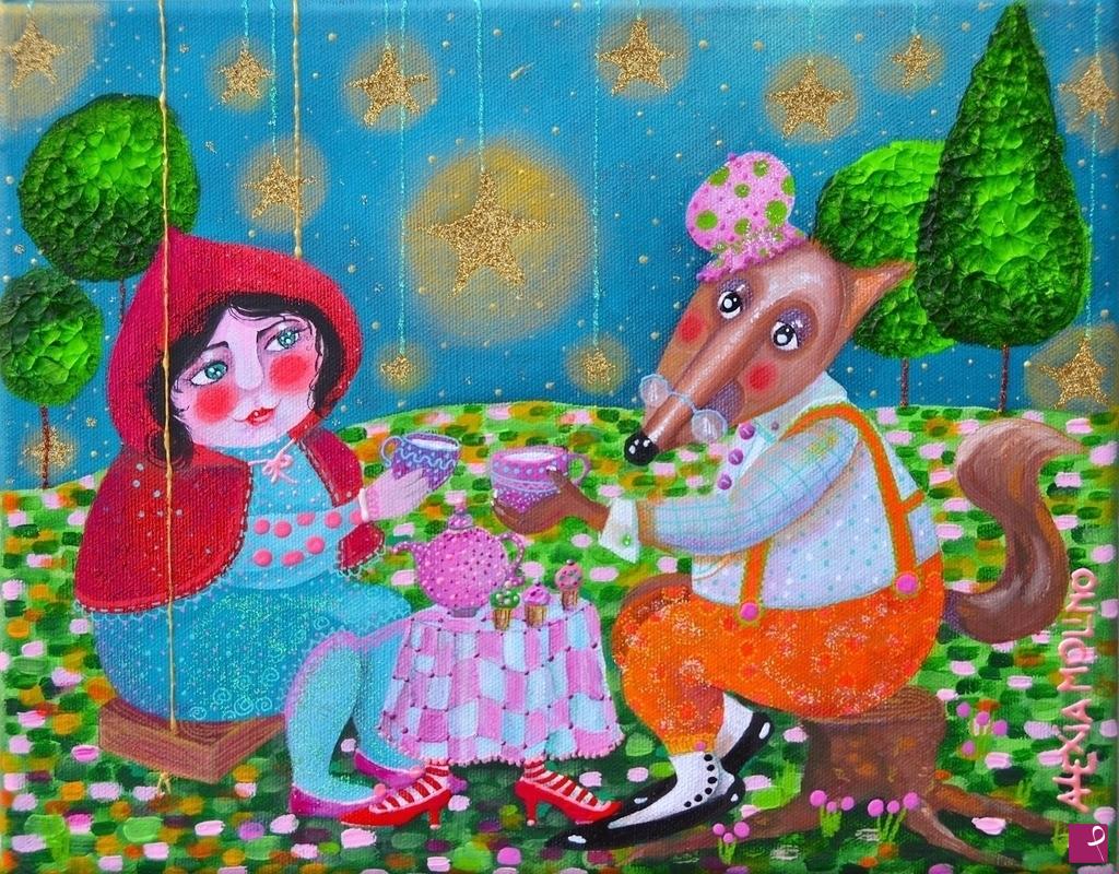 quadri in vendita online - Alexia Molino - Colazione per due (24x30)