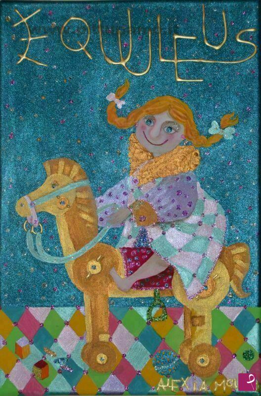 quadri in vendita online - Alexia Molino - Equuleus (costellazione del cavallo - horse constellation)