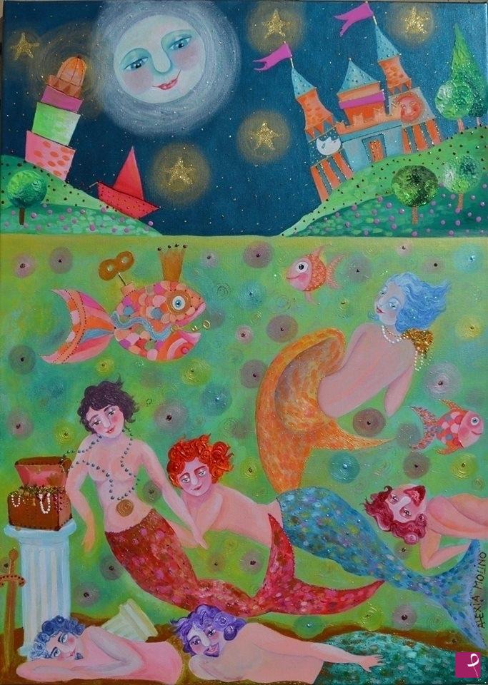 quadri in vendita online - Alexia Molino - I sirenetti (50x80)