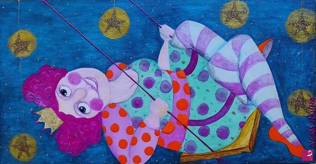 quadri in vendita online - Alexia Molino - La felicità (35x18,7 su legno)