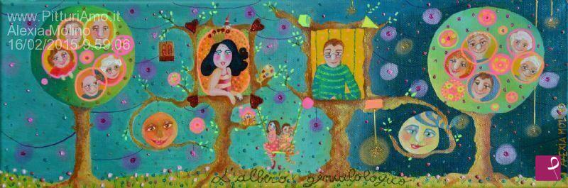 quadri in vendita online - Alexia Molino - L'albero GENIALOGICO (20x60)