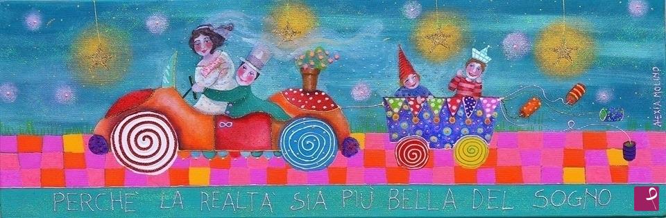 quadri in vendita online - Alexia Molino - Perchè la realtà sia più bella del sogno (20x60)