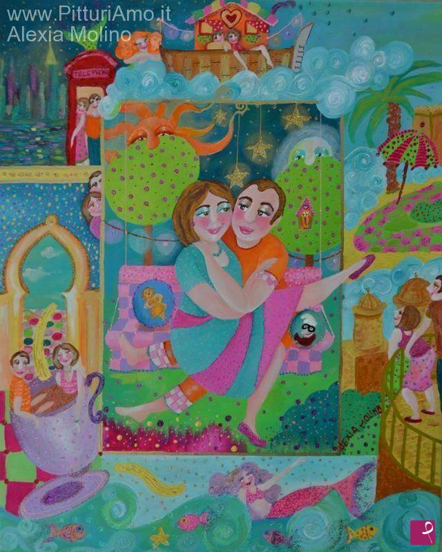 quadri in vendita online - Alexia Molino - quadro per un tableau di un matrimonio
