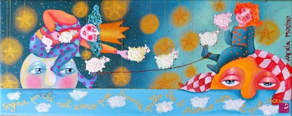 quadri in vendita online - Alexia Molino - Sogna, perché nel sonno puoi trovare quello che il giorno non ti può dare (20x50)
