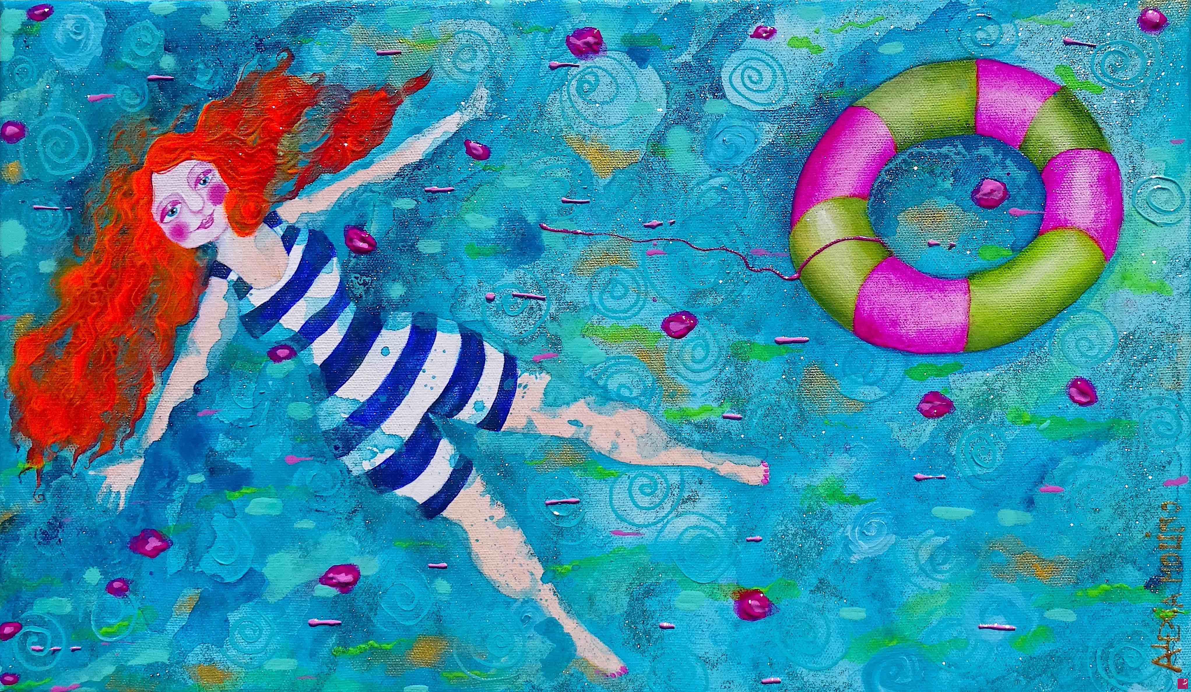 quadri in vendita online - Alexia Molino - Summer time (30x50 acrilico su tela)