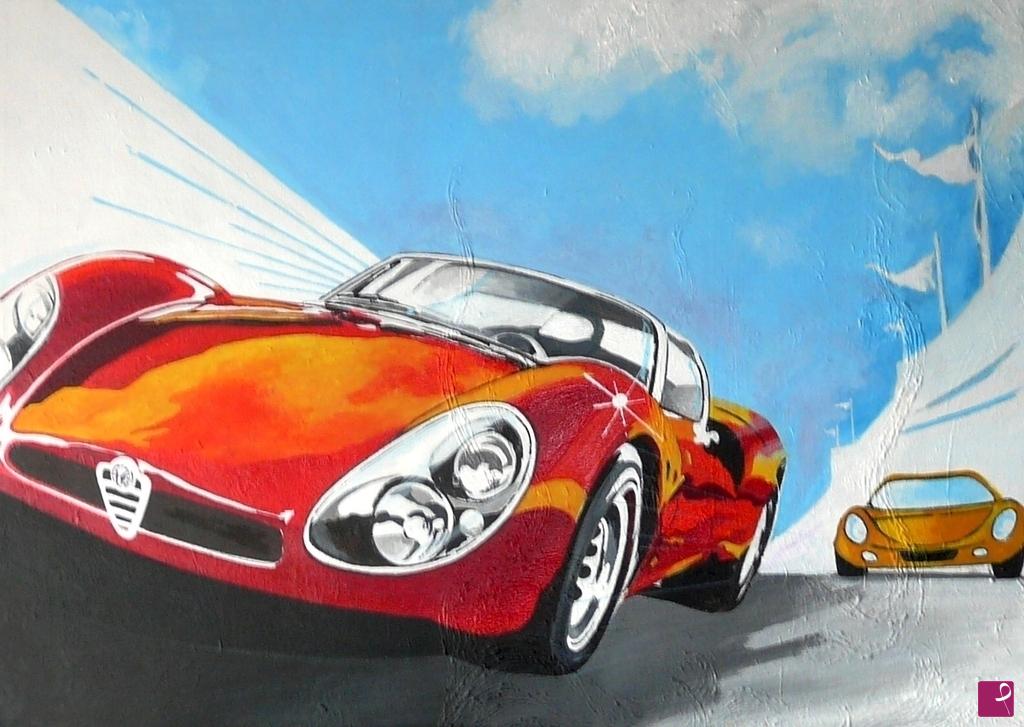 quadri in vendita online - ALFA ROMEO 33 corse 1968