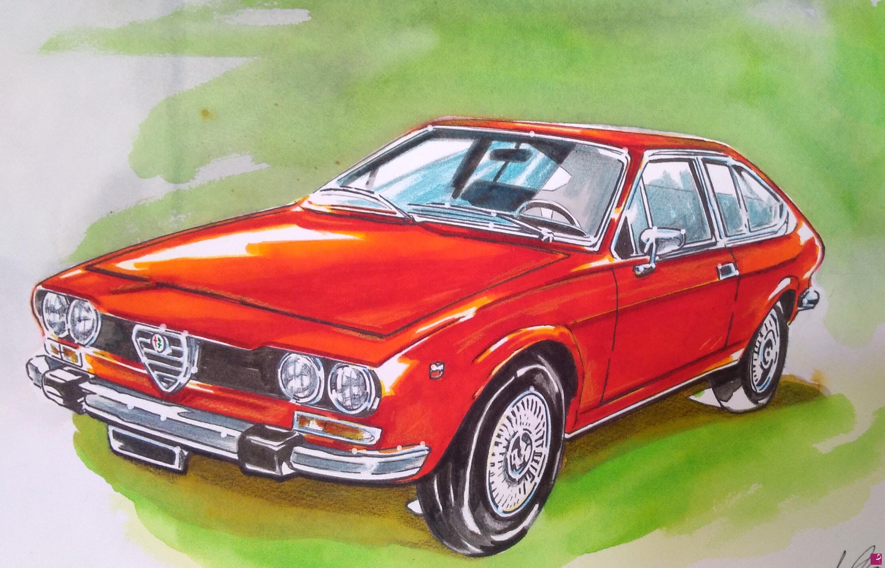 quadri in vendita online - ALFA ROMEO ALFETTA GT coupe' - 1976