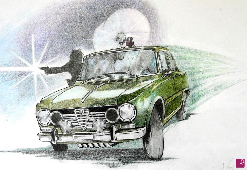 quadri in vendita online - ALFA ROMEO GIULIA POLIZIA 