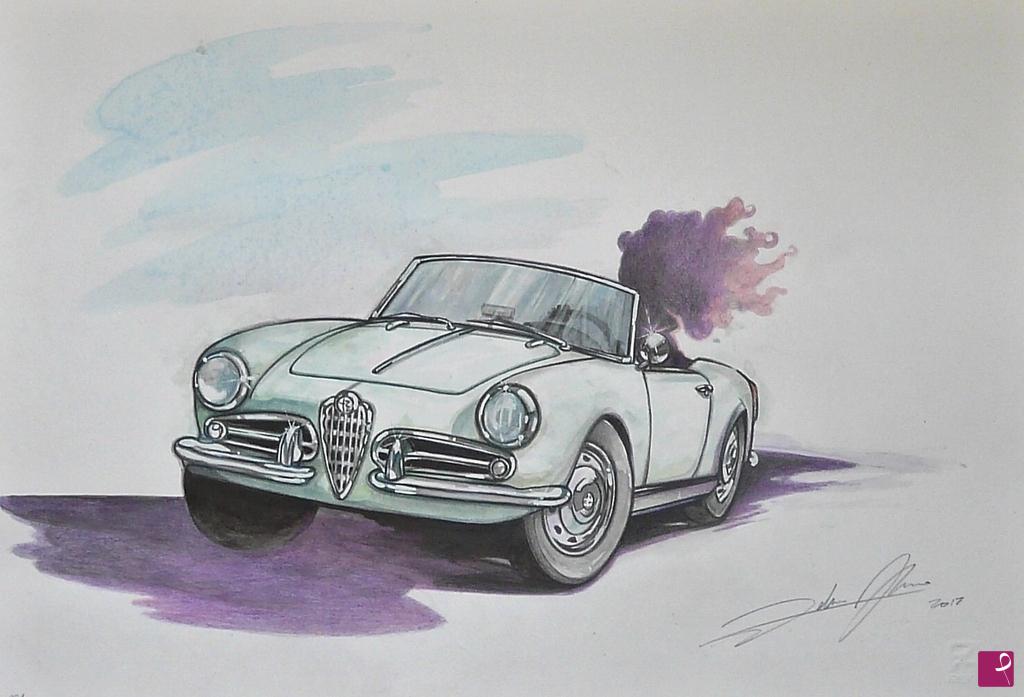 quadri in vendita online - ALFA ROMEO GIULIETTA SPIDER 