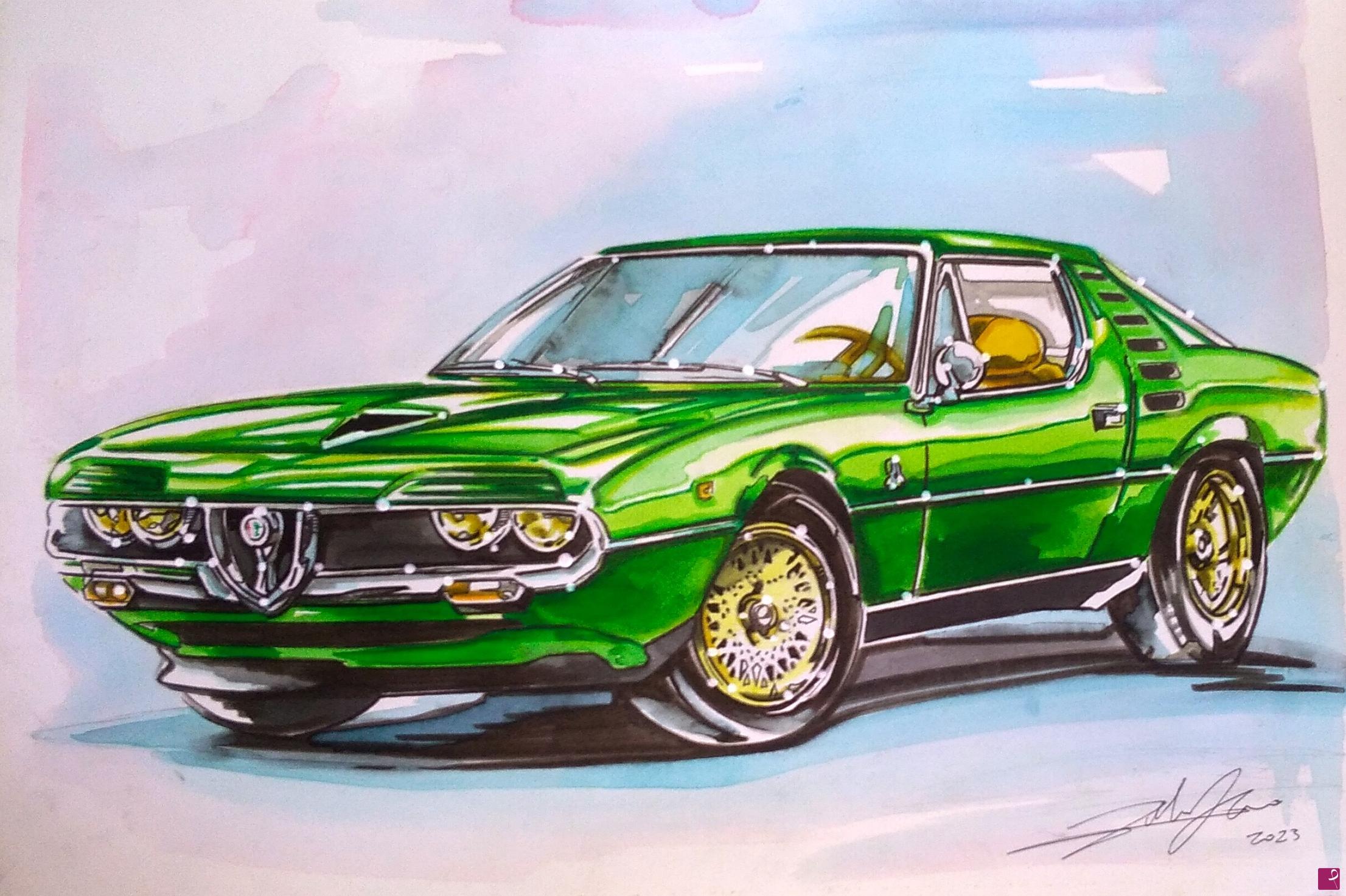 quadri in vendita online - ALFA ROMEO MONTREAL 