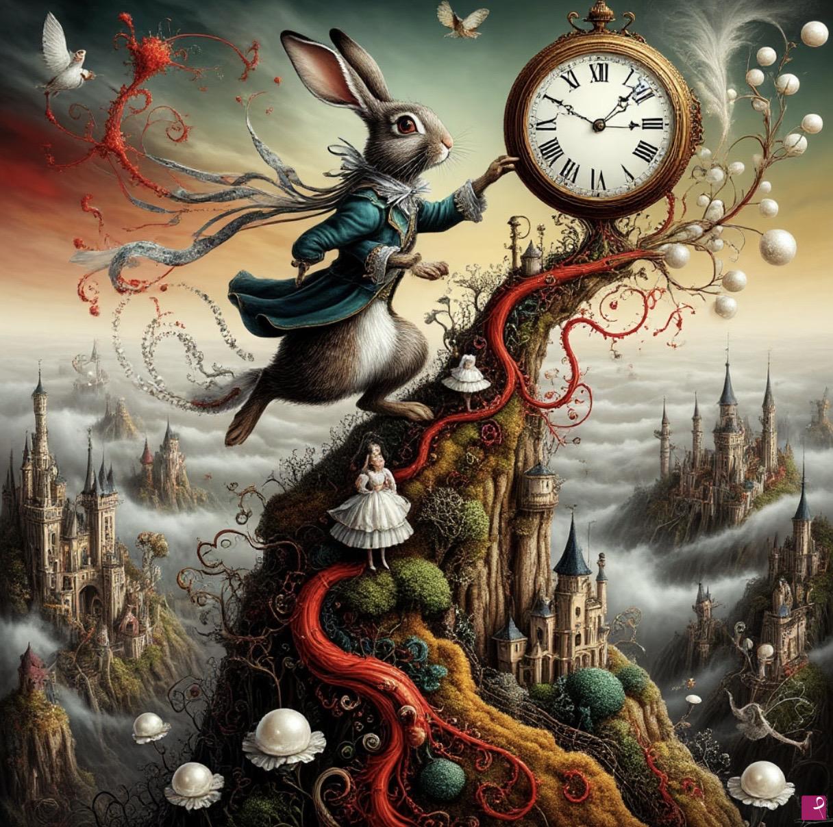 quadri in vendita online - Alice at the top of the mountain