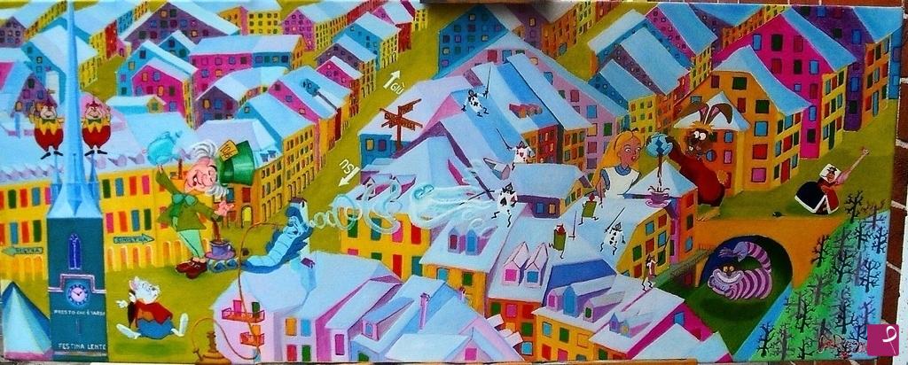 quadri in vendita online - Alice in wonderland, (Disney inspiration)