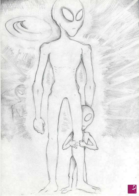 quadri in vendita online - Alien Child