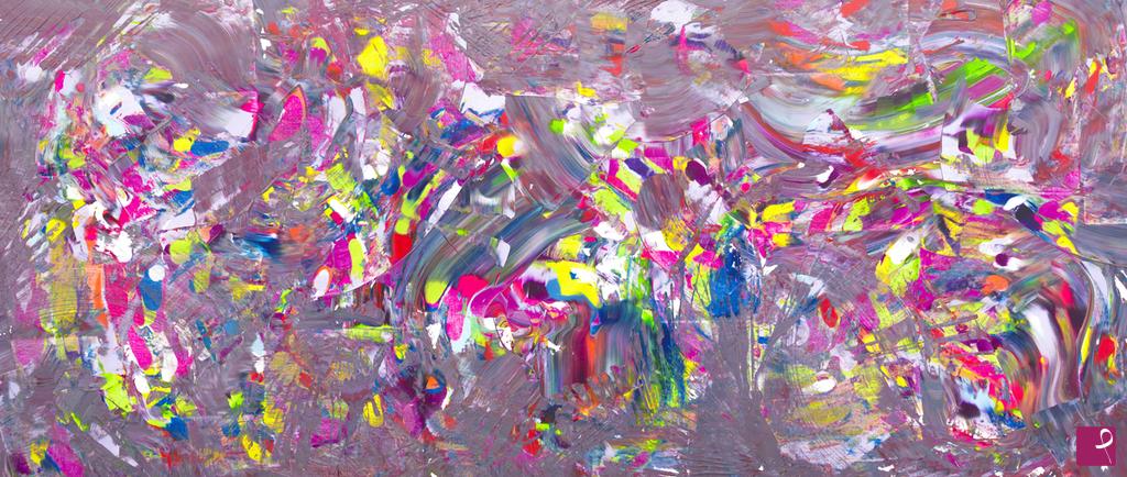 quadri in vendita online - All colors in a jazz composition, 200x90 cm