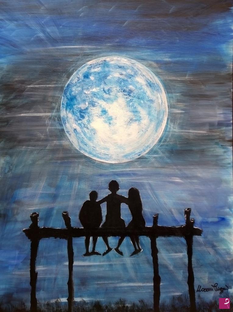 quadri in vendita online - "alla luna"