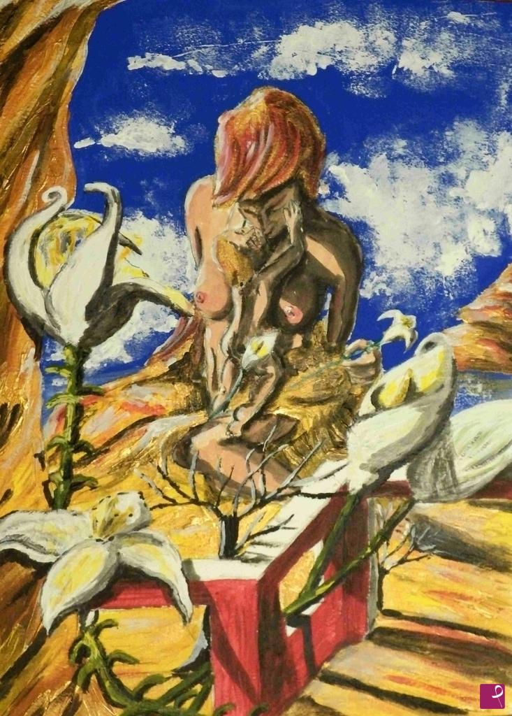 quadri in vendita online - allegoria della maternità