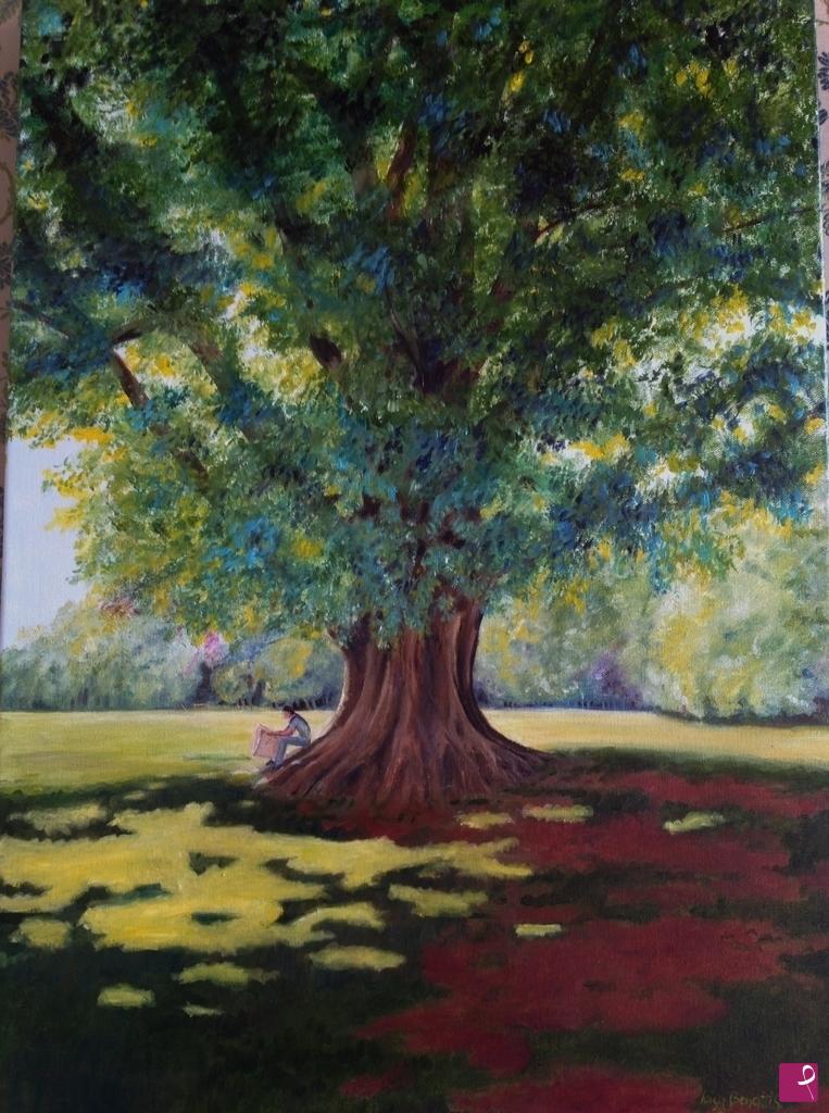 quadri in vendita online - all'ombra del grande albero