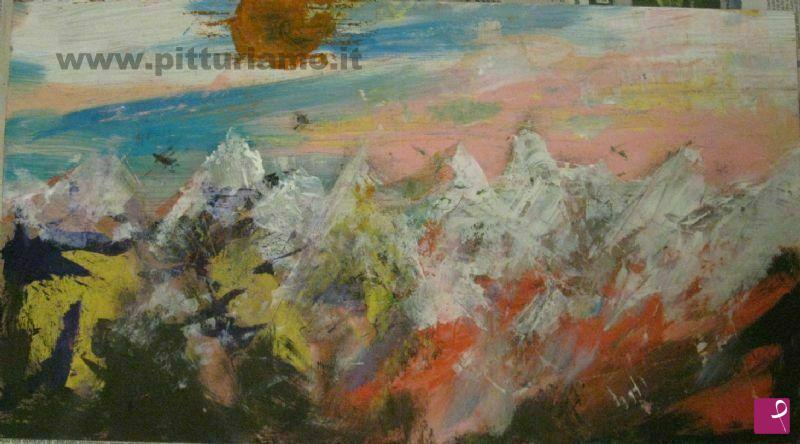 quadri in vendita online - ALMA Abstract Landscape Mountain Alps