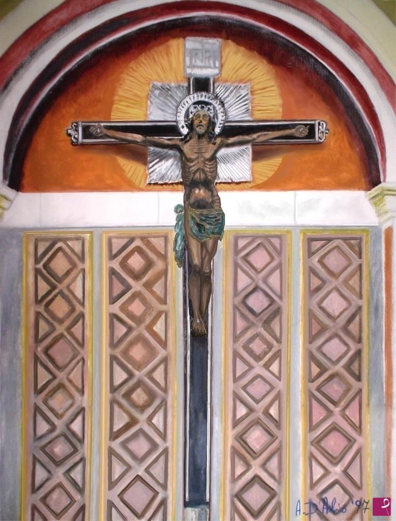 quadri in vendita online - Altare del Padre della Provvidenza prima del restauro