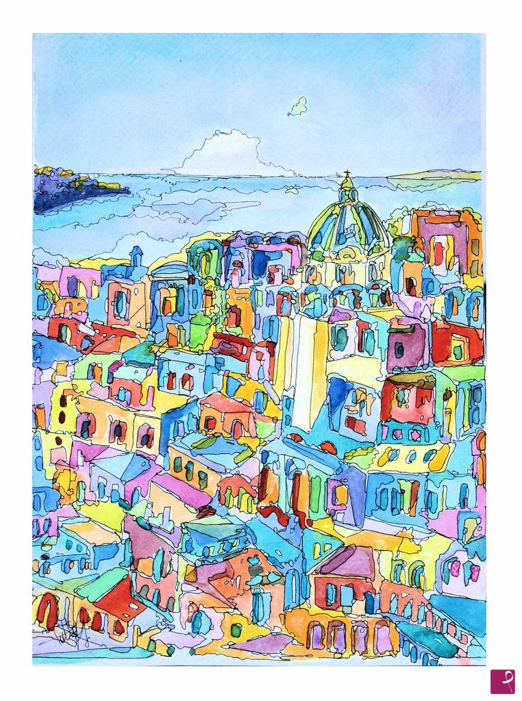 quadri in vendita online - Amalfi parte alta