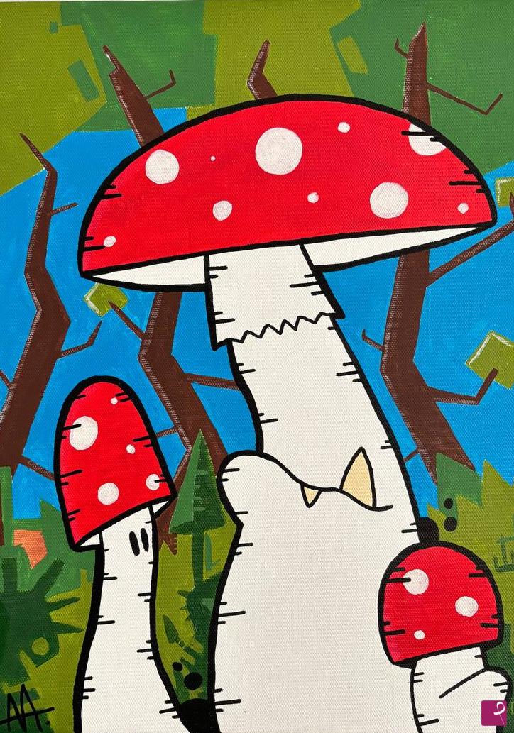 quadri in vendita online - Amanita Muscaria