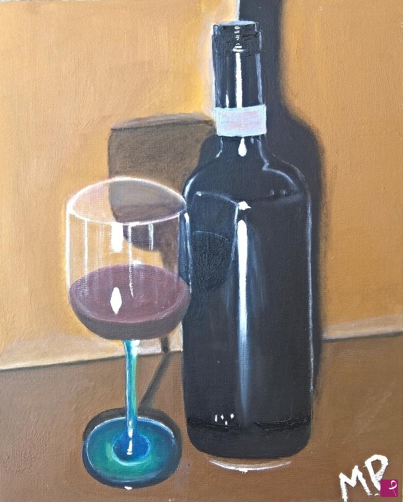 quadri in vendita online - Amante del vino 