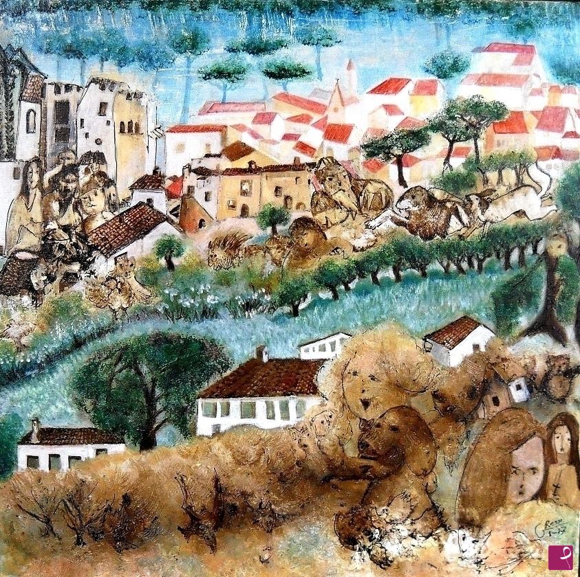 quadri in vendita online - "Amarcord" (Mi ricordo) 70x70x4 cm