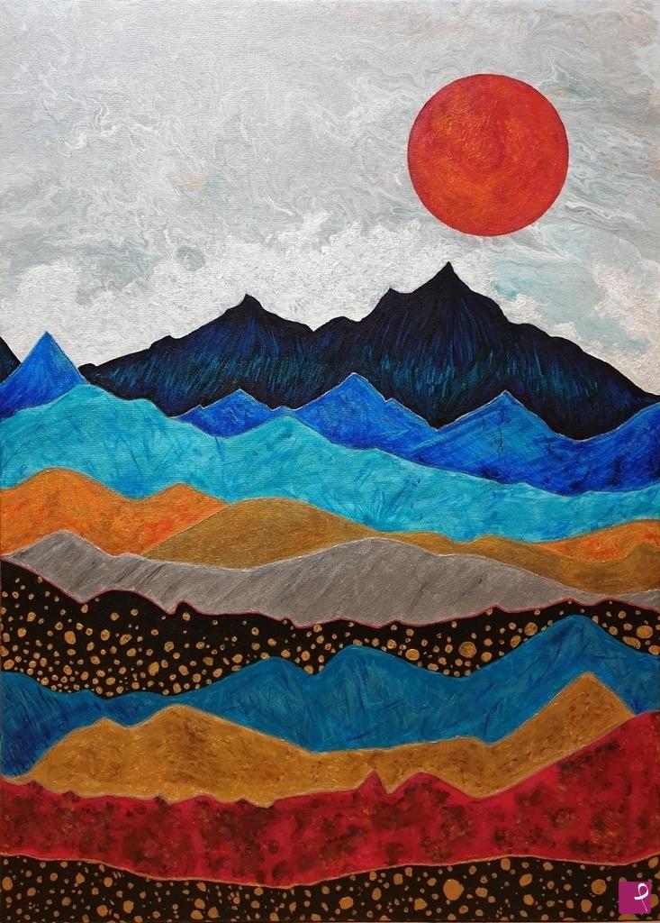 quadri in vendita online - Amber dusk