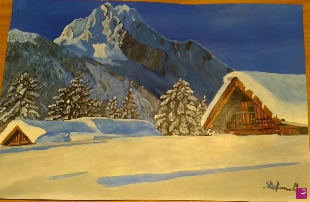 quadri in vendita online - Ambiente innevato