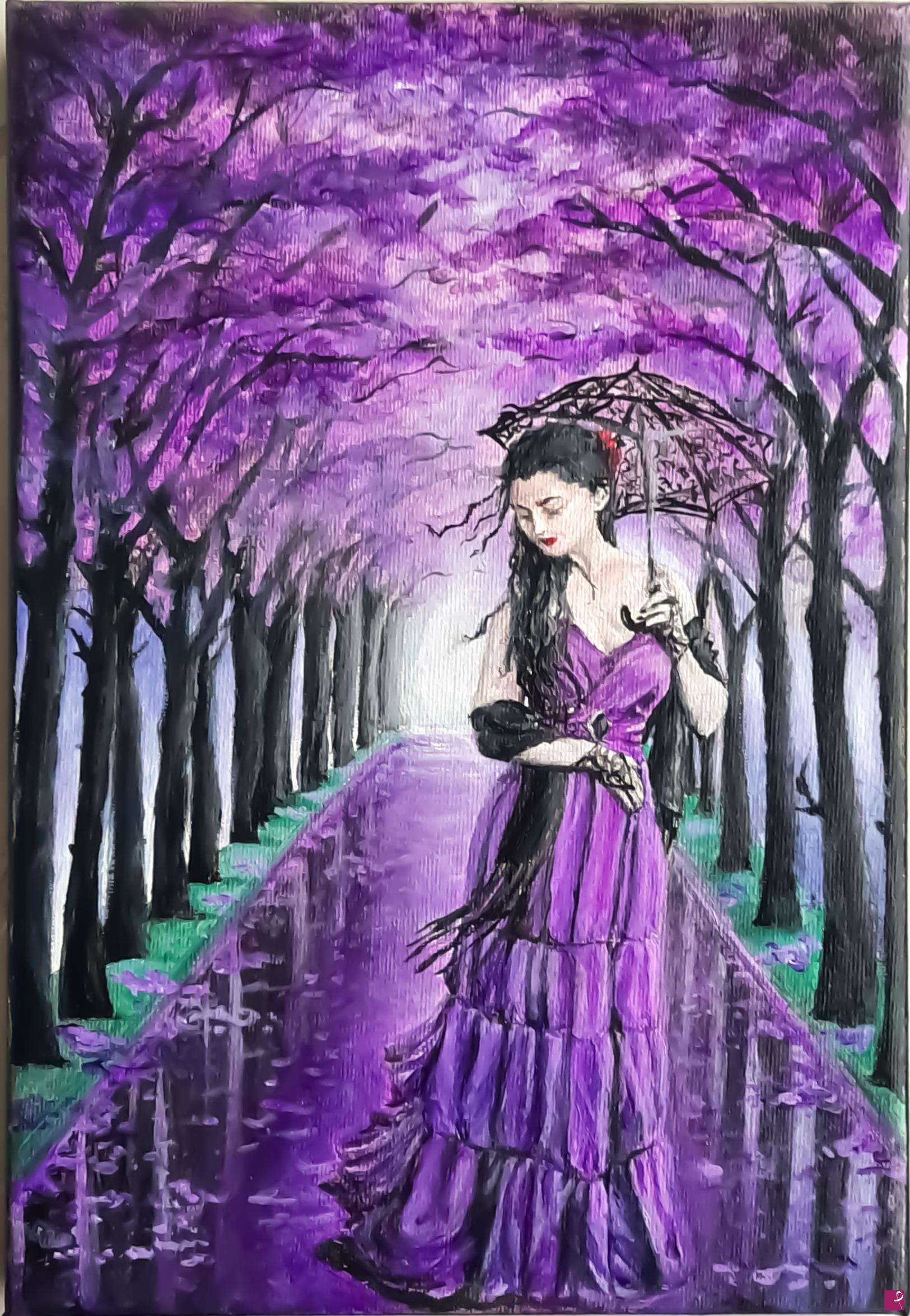quadri in vendita online - Amethyst Lady