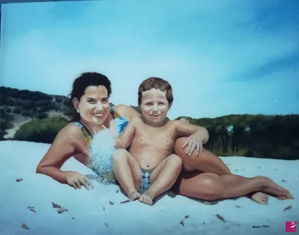 quadri in vendita online - Amici al mare