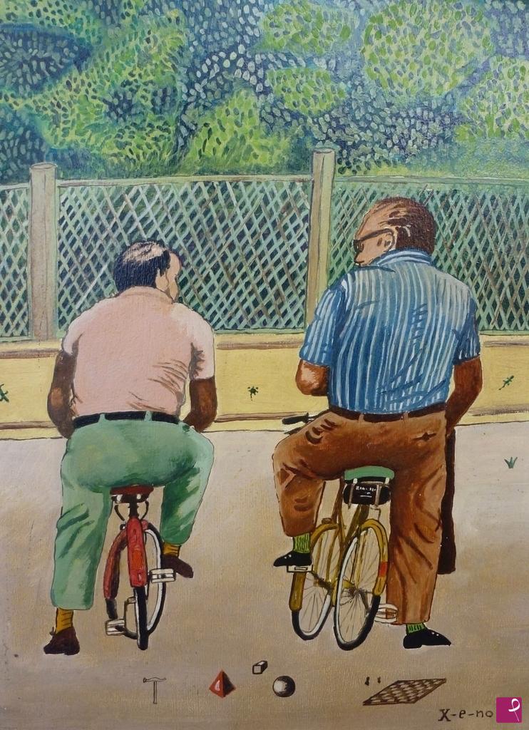 quadri in vendita online - Amici in bici