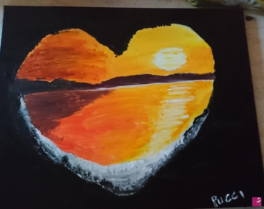 quadri in vendita online - Amore al tramonto 