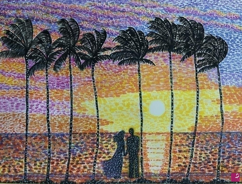 quadri in vendita online - Amore alle Hawaii