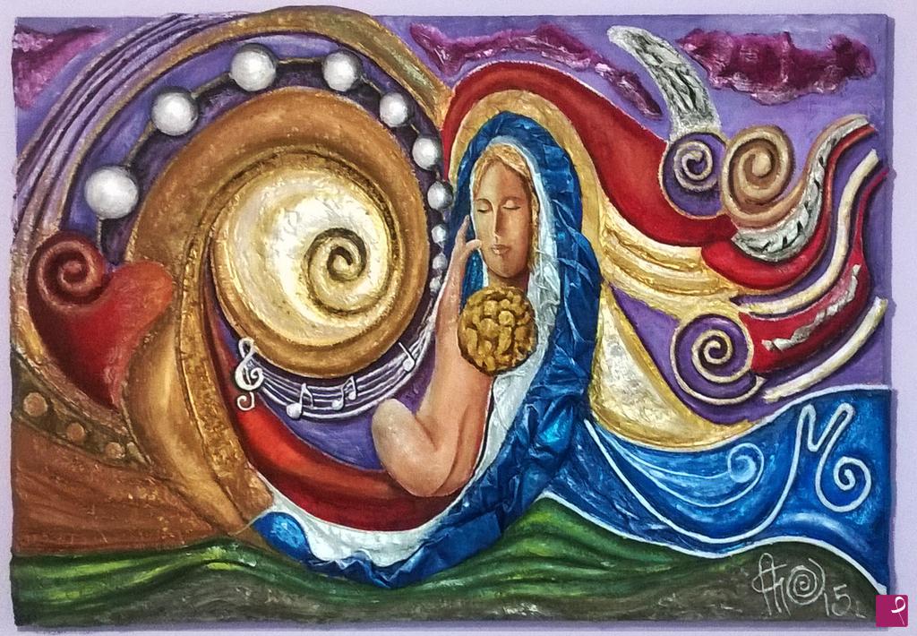 quadri in vendita online - Amore Materno Mary