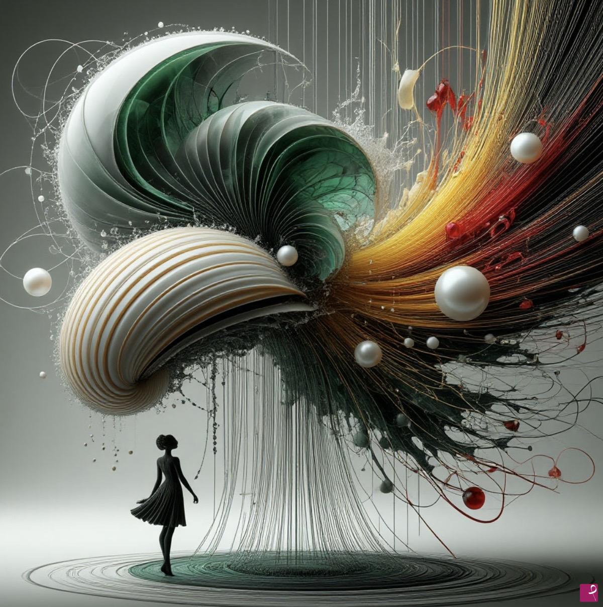 quadri in vendita online - An umbrella made of clouds