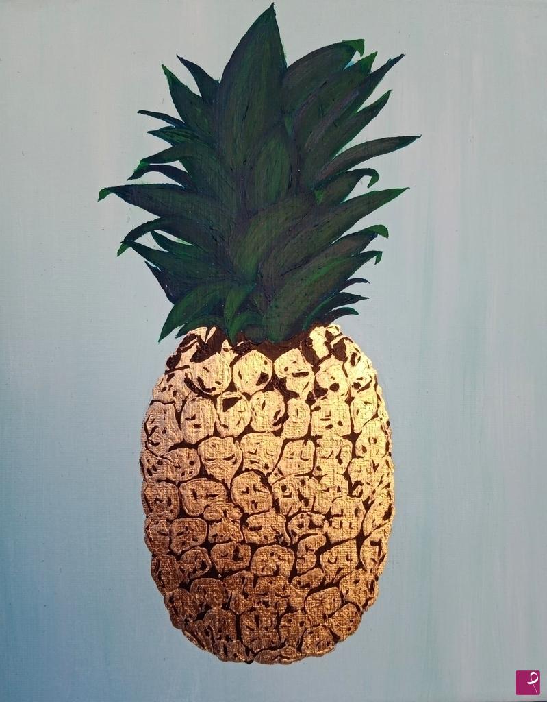 quadri in vendita online - Ananas oro