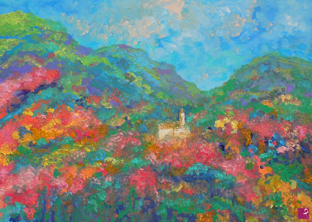 quadri in vendita online - Ancient church in Tuscany - 488