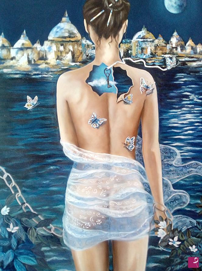 quadri in vendita online - Andromaca - olio su tela 