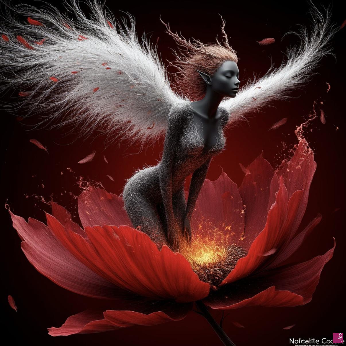 quadri in vendita online - Angel from flower 