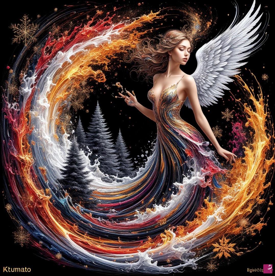 quadri in vendita online - Angel in forest 