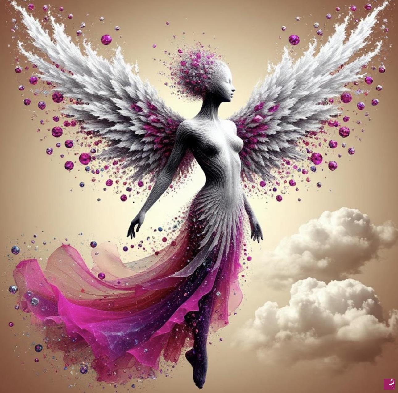 quadri in vendita online - Angel in sky